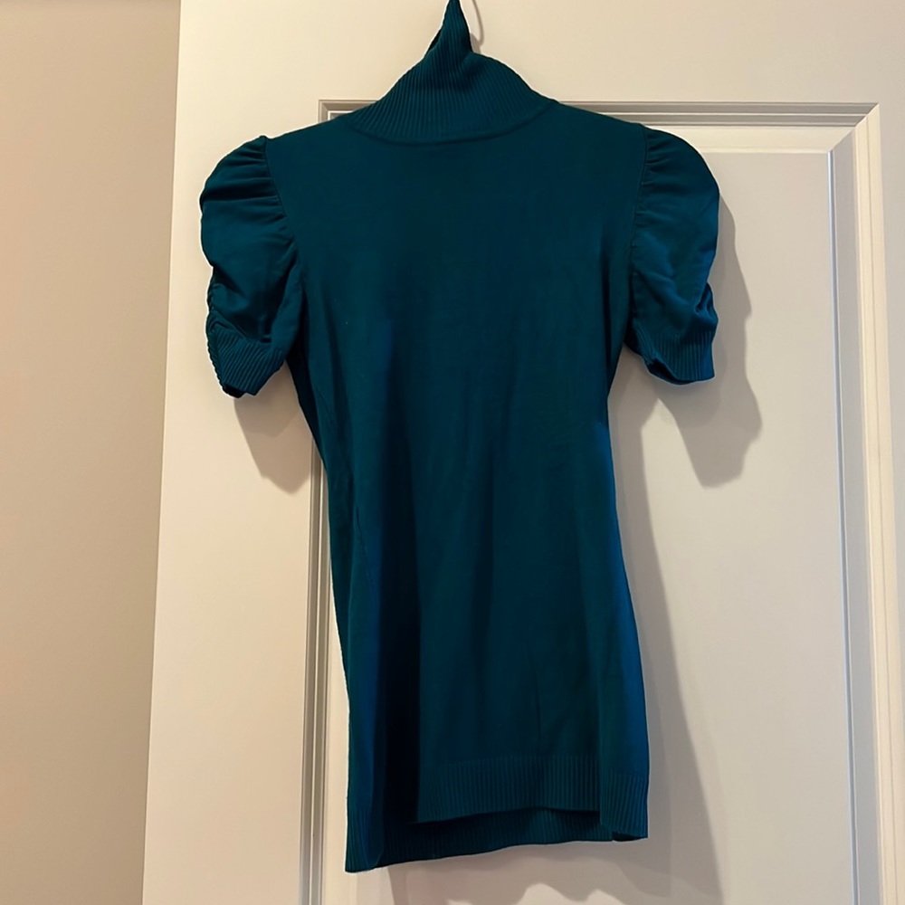 Short sleeve turtle neck sweater